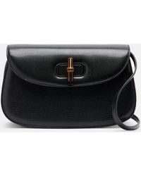 Gucci - Bamboo Small Leather Crossbody Bag - Lyst