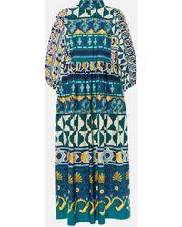 La DoubleJ - Portofino Printed Cotton Maxi Dress - Lyst