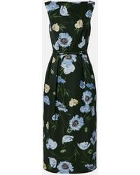 Erdem - Floral Cotton-Blend Faille Midi Dress - Lyst