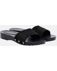 Gianvito Rossi - Riviera Suede Slides - Lyst