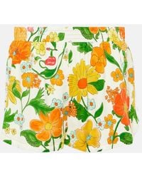 Stella McCartney - Shorts De Tiro Medio Estampados - Lyst