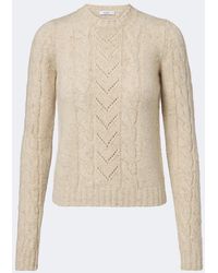 Max Mara - Cable-Knit Wool And Cashmere-Blend Sweater - Lyst