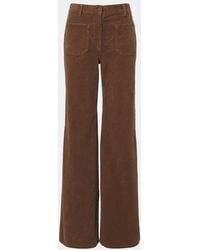 Nili Lotan - Florence Cotton-Blend Corduroy Wide-Leg Pants - Lyst