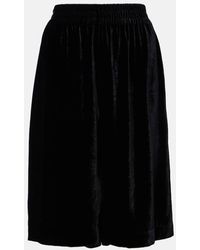 Chloé - Bermuda-Shorts Aus Samt - Lyst
