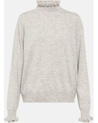 Jardin Des Orangers - Ruffled Cashmere And Wool Sweater - Lyst