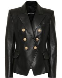 Balmain Blazer in pelle - Nero