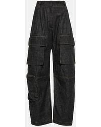 Brunello Cucinelli - High-Rise Denim Cargo Pants - Lyst