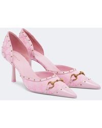 Gucci - Savoy Horsebit Gg Canvas Pumps - Lyst