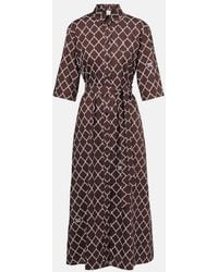 Max Mara - Daniel Printed Cotton Shirt Dress - Lyst