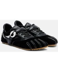 Coperni - Leather-Trimmed Suede Sneakers - Lyst