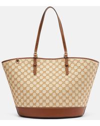 Gucci - Gg Large Raffia-Effect Tote Bag - Lyst