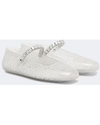 Jimmy Choo - Jelly Embellished Pu Mary Jane Flats - Lyst
