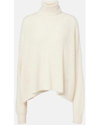 Chloé - Pointelle Wool-Blend And Silk Turtleneck Sweater - Lyst