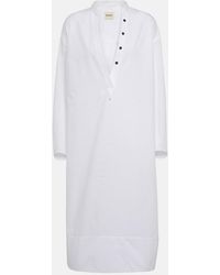 KHAITE - Brom Cotton Midi Dress - Lyst