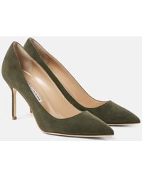 Manolo Blahnik - Bb 90 Suede Pumps - Lyst
