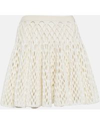 Alaïa - High-rise Knit Miniskirt - Lyst
