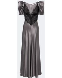 Rodarte - Lace-Trimmed Silk Satin Gown - Lyst