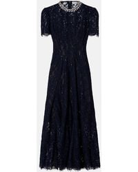 Self-Portrait - Embellished Lace Midi Dress - Lyst