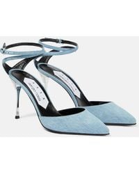 Area - X Sergio Rossi Marquise Denim Pumps - Lyst