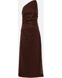 Faithfull - Jomana One-Shoulder Linen Midi Dress - Lyst