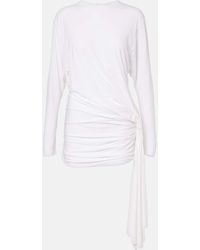 Christopher Esber - Side Cowl Draped Jersey Minidress - Lyst