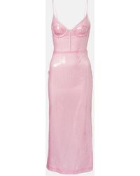 David Koma - Sequined Midi Dress - Lyst