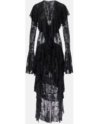 Norma Kamali - Asymmetric Ruffled Midi Dress - Lyst
