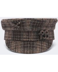 Ruslan Baginskiy - Logo Checked Wool Newsboy Cap - Lyst