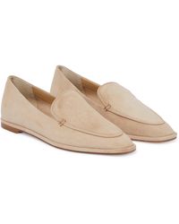 Aeyde Tuva Suede Loafers - Natural