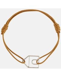 Aliita - Casita Pura 9kt White Gold Charm Cord Bracelet - Lyst