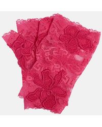 Versace - Embroidered Lace Fingerless Gloves - Lyst
