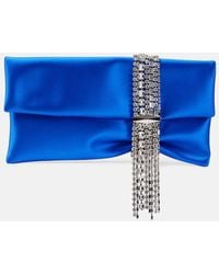 Jimmy Choo - Clutch Zandra Aus Satin Mit Kristallen - Lyst