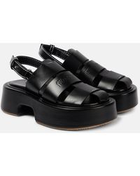JW Anderson - Fisherman Leather Platform Sandals - Lyst