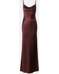Self-Portrait - Embellished Satin Gown - Lyst