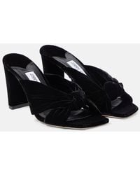 Jimmy Choo - Avenue 85 Velvet Mules - Lyst