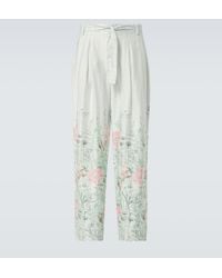 King & Tuckfield - Grant Floral Wide-Leg Pants - Lyst
