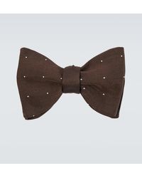dunhill - Polka-Dot Silk Bow Tie - Lyst