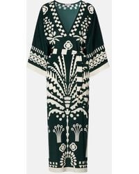 Eres - Belted Printed Silk Kaftan - Lyst