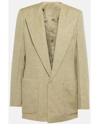 Victoria Beckham - Collarless Single Breasted Jacket - Lyst