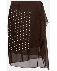 Dries Van Noten - Polka-Dot Silk-Blend Midi Skirt - Lyst