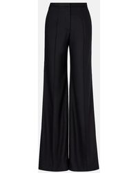 Costarellos - Pleated Wool-Blend Wide-Leg Pants - Lyst