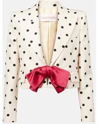 Valentino - Shantung Jacket With Plusdepois Print - Lyst