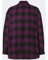 Balenciaga - Checked Wool-Blend Overshirt - Lyst