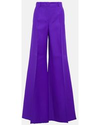 Valentino - Crepe Couture Wide-leg Pants - Lyst
