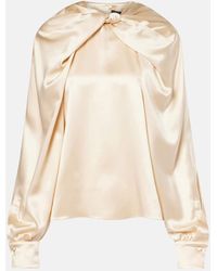 Max Mara - Blouse Elegante Key En Satin De Soie - Lyst