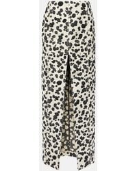 Area - Dalmatian Front-Slit Denim Maxi Skirt - Lyst