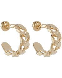 Givenchy G Chain Hoop Earrings - Metallic