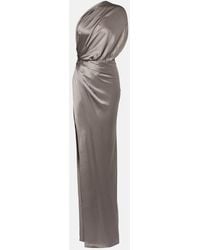 The Sei - Draped Silk Satin Gown - Lyst