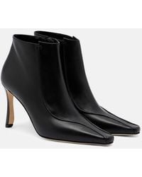 Manolo Blahnik - Milleta Leather Ankle Boots - Lyst
