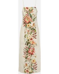 Zimmermann - Robe longue Lexi en lin a fleurs - Lyst